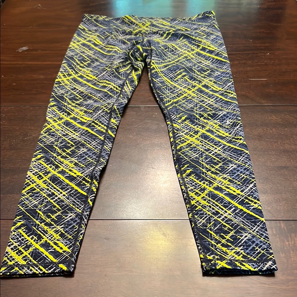 Danskin Patterned Leggings - Yellow /Blue /grey.
